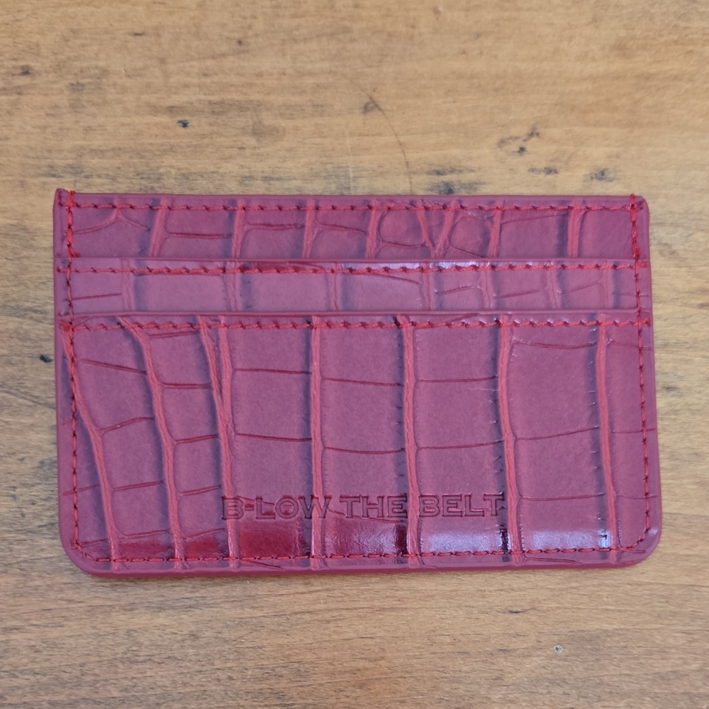 B-Low The Belt Vegan Leather Croc Embossed Card Case